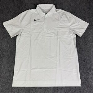 Nike Dri-FIT Coaches Performance Polo Shirt Gray Green Men's Size XL DJ5123-101
